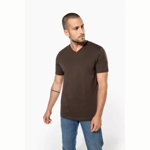 T-shirt col V manches courtes